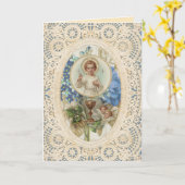 Katholischer Erstkommunion Chalice Gastgeber Karte (Gelbe Blume)