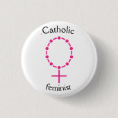 Katholischer Feminist Button (Vorderseite)
