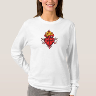 Katholischer Frauen Sacred Heart Langarmshirt T-Shirt