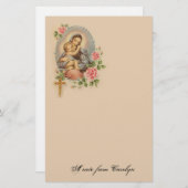Katholischer gesegnete Jungfrau Mary Jesus Briefpapier (Vorne/Hinten)