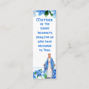 Katholischer gesegnete Jungfrau-Mutter-religiöse Mini Visitenkarte