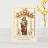 Katholischer Großvater St. Joseph Religious Father Karte (Gelbe Blume)