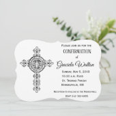 Katholischer Heiliger Geist Taubenkreuz Bestätigun Einladung (Stehend Vorderseite)