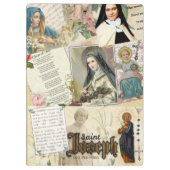 Katholischer Heiliger Joseph Therese, Jungfrau Mar Klemmbrett (Rückseite)