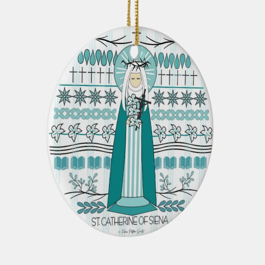 Katholischer Heiliger Ornament: St. Catherine von  Keramik Ornament (Rechts)