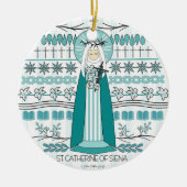 Katholischer Heiliger Ornament: St. Catherine von Keramik Ornament (Vorne)