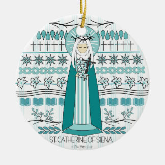 Katholischer Heiliger Ornament: St. Catherine von Keramik Ornament