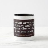 Katholischer Heiliger Rosenkranz Religiöser Zitat Tasse (Zentrum)