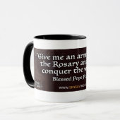 Katholischer Heiliger Rosenkranz Religiöser Zitat Tasse (Vorderseite Links)