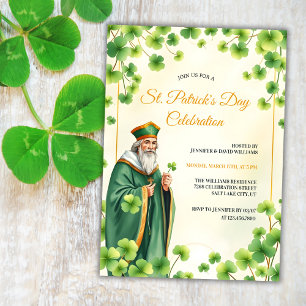 Katholischer Heiliger und Kleeblätter St. Patricks Einladung