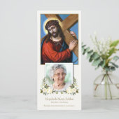 Katholischer Jesus Cross Beerdigung Danke Karte (Stehend Vorderseite)