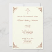 Katholischer Jesus Eleganter religiöser Abschluss Einladung (Rückseite)