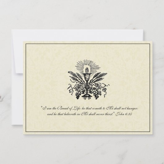 Katholischer Jesus Erste Kommunion Einladungen (Rückseite)