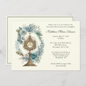 Katholischer Jesus Erste Kommunion Einladungen (Vorne/Hinten)