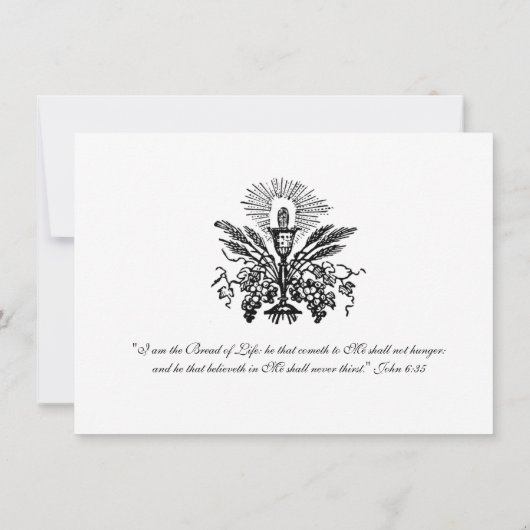 Katholischer Jesus Erste Kommunion Einladungen (Rückseite)