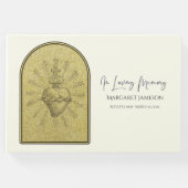 Katholischer Jesus heilige Herzbeerdigung Gästebuch (Vorderseite)