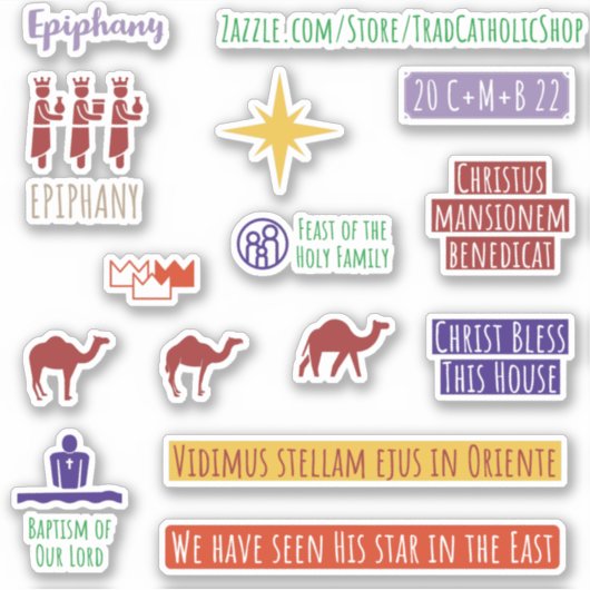 Katholischer Latin Three Kings Illustrator Planner Aufkleber (Vorderseite)