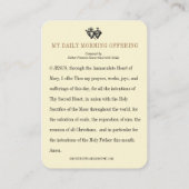 Katholischer Morgen Angebot Jungfrau Mary Gebet Platzkarte (Rückseite)