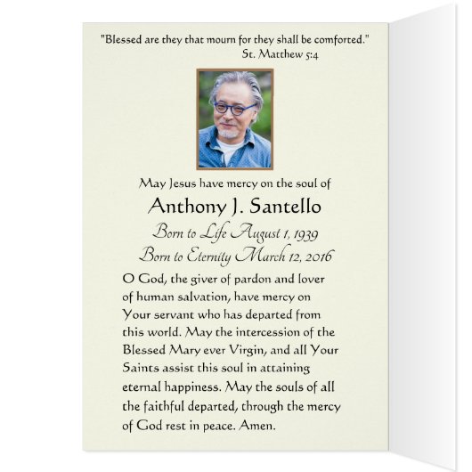 Katholischer MUNT-KARMEL-Beileid (Innen (Links))