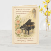 Katholischer Musiker Lehrer Chordirektor Piano Karte (Gelbe Blume)