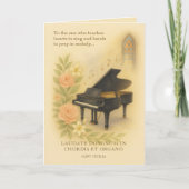 Katholischer Musiker Lehrer Chordirektor Piano Karte (Vorderseite)