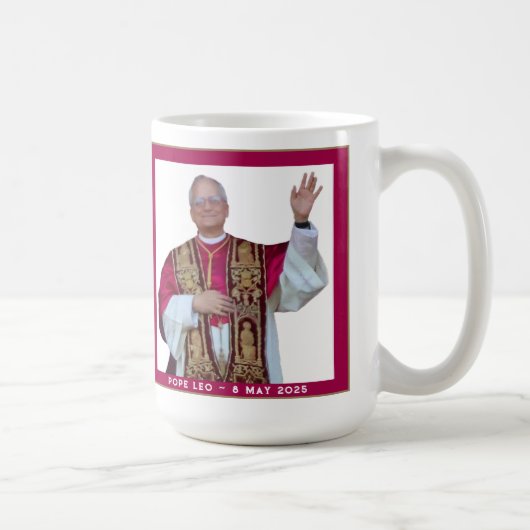 Katholischer Papst Leo Kaffeetasse (Rechts)