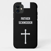 Katholischer Priester Black Clergy Collar Religiös