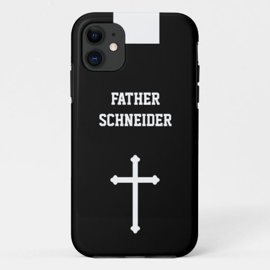 Katholischer Priester Black Clergy Collar Religiös Case-Mate iPhone Hülle (Rückseite)