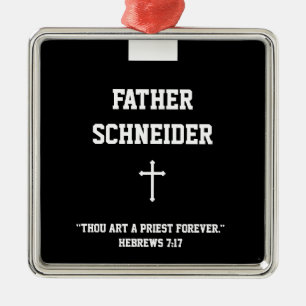 Katholischer Priester Black Clergy Collar Religiös Ornament Aus Metall