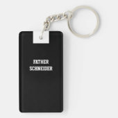 Katholischer Priester Black Clergy Collar Religiös Schlüsselanhänger (Rückseite)