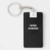 Katholischer Priester Black Clergy Collar Religiös Schlüsselanhänger (Vorderseite)