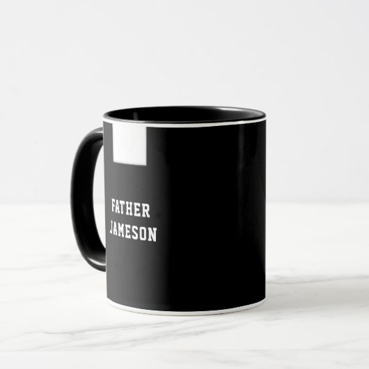 Katholischer Priester Black Clergy Collar Religiös Tasse (Vorderseite Links)