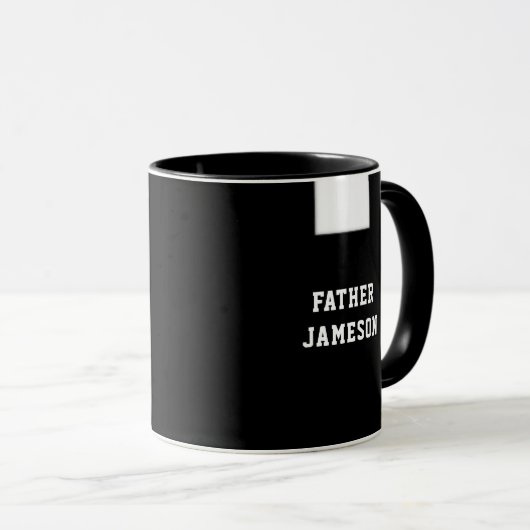 Katholischer Priester Black Clergy Collar Religiös Tasse (VorderseiteRechts)