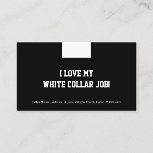 Katholischer Priester Black Clergy Collar Religiös Visitenkarte (Vorderseite)