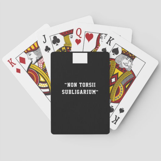 Katholischer Priester Clergy Latin Funny Phrase Spielkarten (Rückseite)