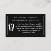 Katholischer Priester Dankbarkeit Gebet Erntedank Visitenkarte (Vorderseite)