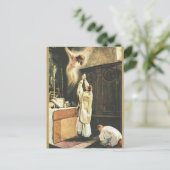 Katholischer Priester, der Mass im Altar anbietet Postkarte (Stehend Vorderseite)