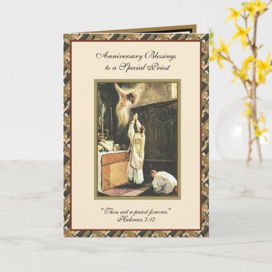 Katholischer Priester, der Massengräber anbietet O Karte (Gelbe Blume)