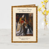 Katholischer Priester, der Massengräber anbietet O Karte (Gelbe Blume)