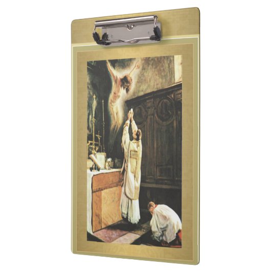 Katholischer Priester, der Massenklemmbrett Klemmbrett (Links)