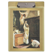 Katholischer Priester, der Massenklemmbrett Klemmbrett (Vorderseite)