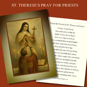 Katholischer Priester Gebet von St. Therese Religi Visitenkarte