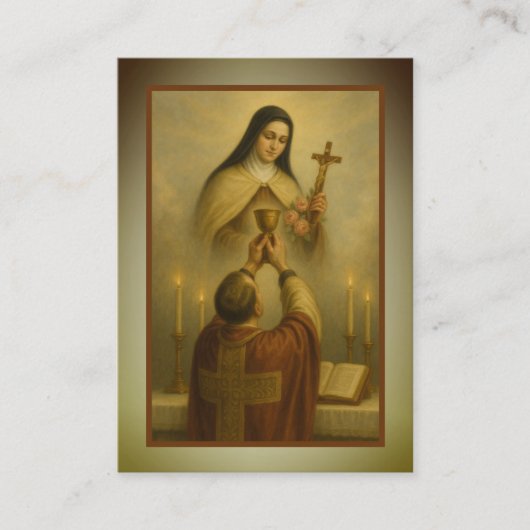 Katholischer Priester Gebet von St. Therese Religi Visitenkarte (Vorderseite)