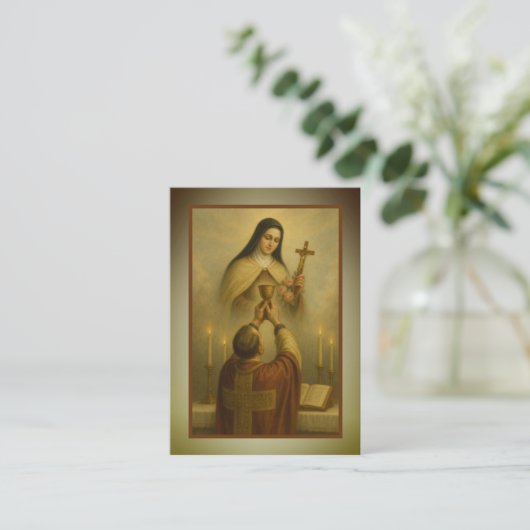 Katholischer Priester Gebet von St. Therese Religi Visitenkarte (Stehend Vorderseite)