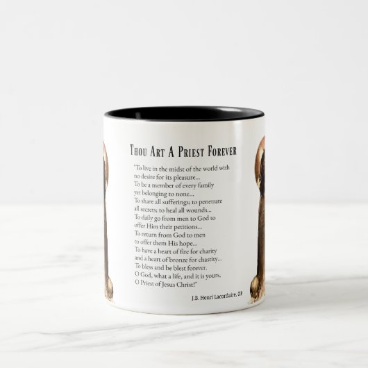 Katholischer Priester Gedicht Gedicht Religiöse Je Zweifarbige Tasse (Mittel)