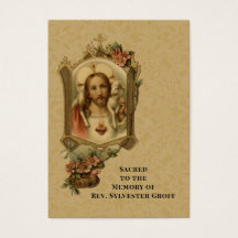 Katholischer Priester Jesus Beerdigung Gedenkkarte