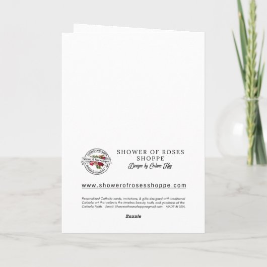 Katholischer Priester-Jubiläum Ordination Crucifix Karte (Rückseite)