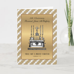 Katholischer Priester-Jubiläum Weihe Elegant Karte