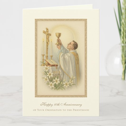 Katholischer Priester-Jubiläumsordinator Deacon Karte