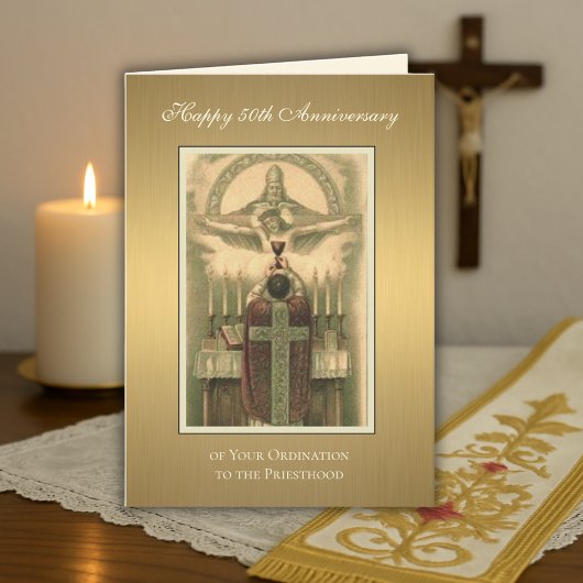 Katholischer Priester-Jubiläumsordinator Deacon Karte